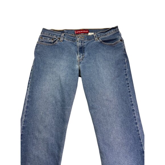 Levi's Superlow Stretch Bootcut Jeans Juniors 9L Blue Denim Vtg Y2K Medium Wash - Picture 2 of 8